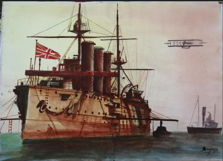 Exclusive Ship Watercolor Painting